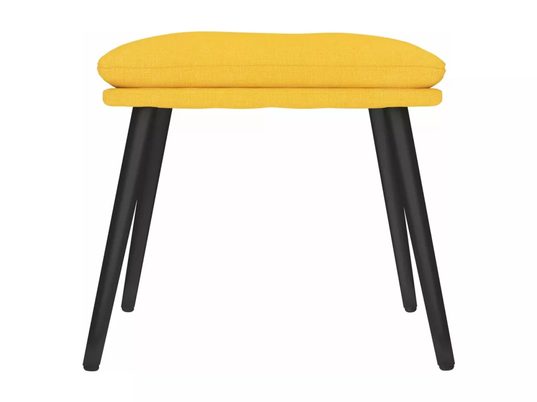Repose-pied Jaune moutarde 45x29,5x35 cm Tissu