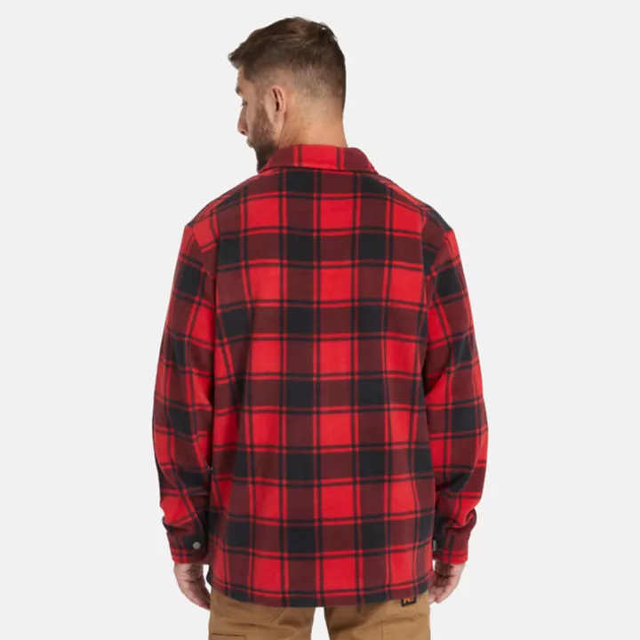Chemise en polaire épaisse Timberland PRO Gritman pour homme en rouge