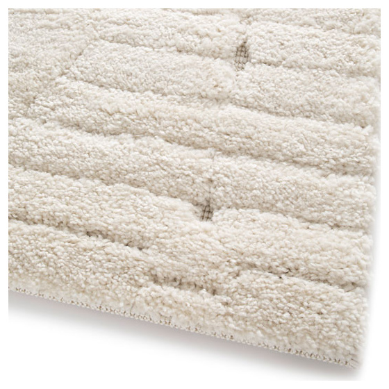 Tapis de salon graphique en relief - ilyes - blanc crème - 120 x 170 cm