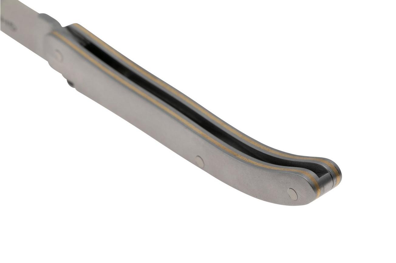 Forge de Laguiole 109SAT Ghion Stainless Steel Handle, Brass Liners, herenmes