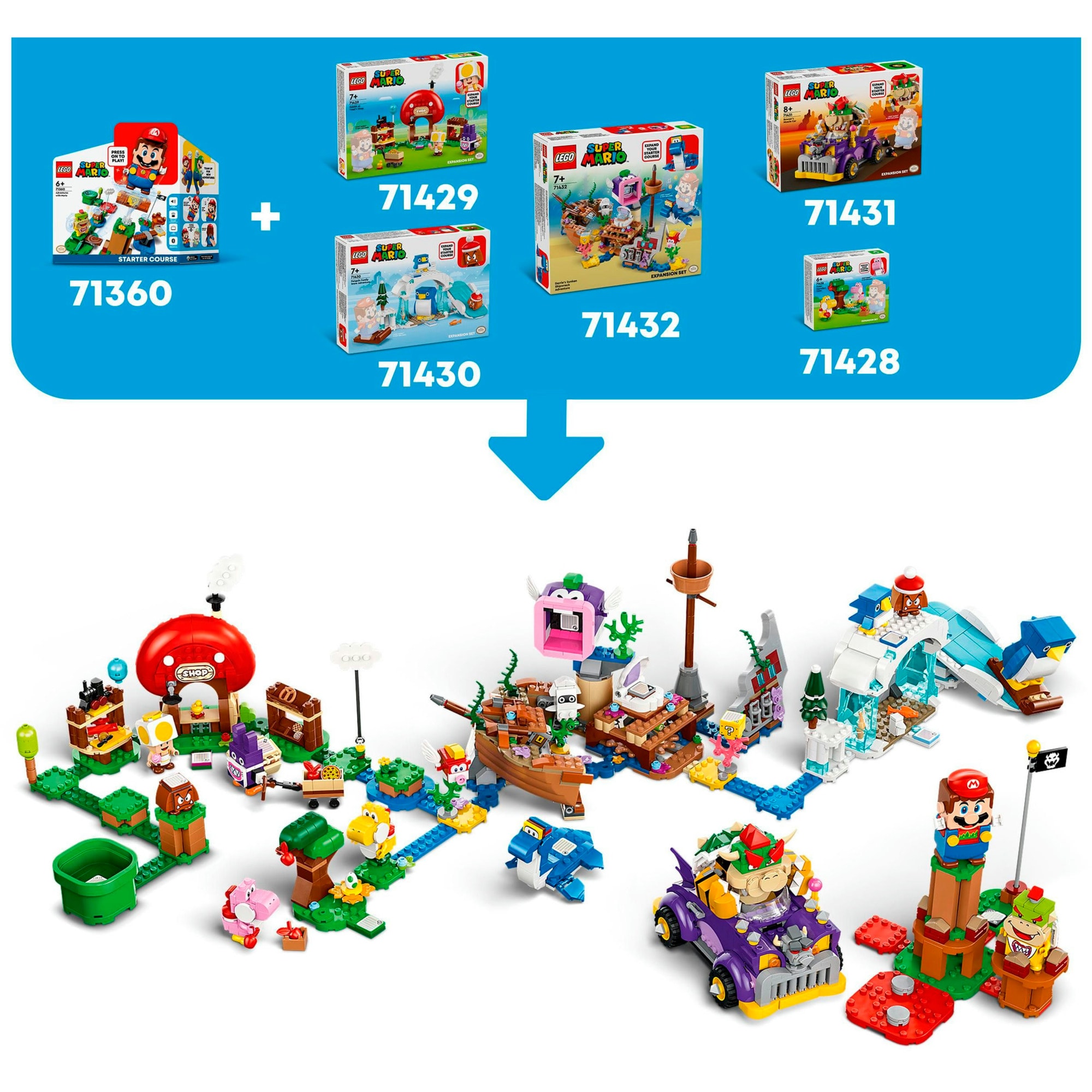 LEGO Konstruktionsspielzeug Super Mario Bowsers Monsterkarre - Erweiterungsset