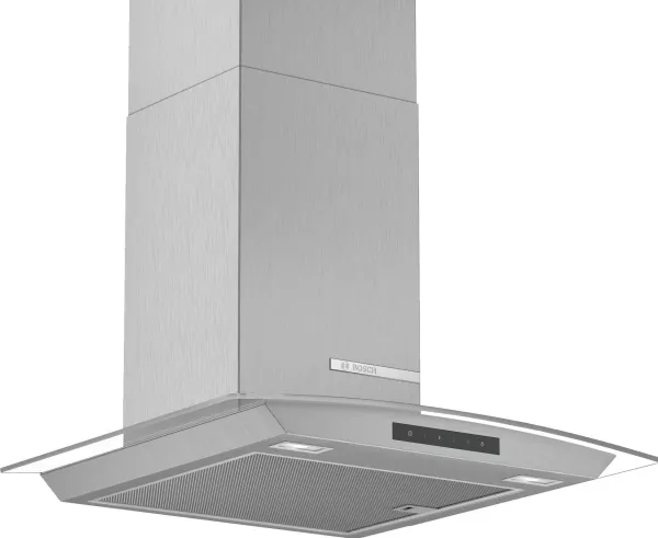 Bosch Serie | 4 DWA66DM50 - Hætte - skorsten - bredde: 60 cm - dybde: 48.8 cm - udtrækning og recirkulation (-) - rustfrit stål og glas