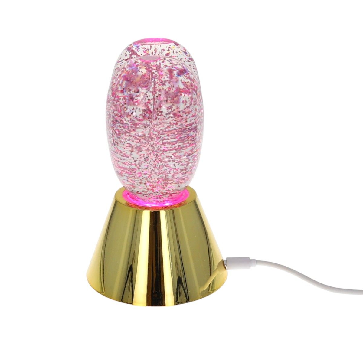 Lampe cœur rose à paillettes Atelier jasmin