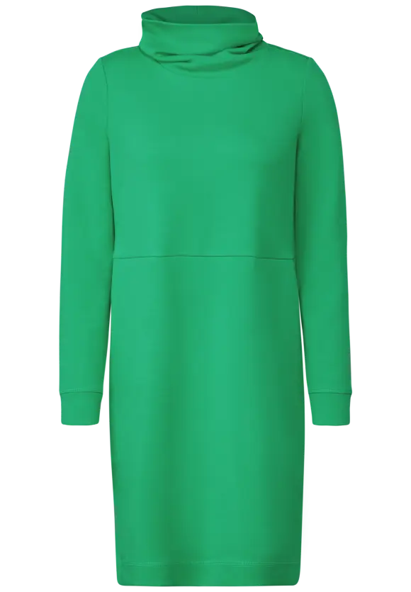 Big Kragen Sweatkleid - celery green