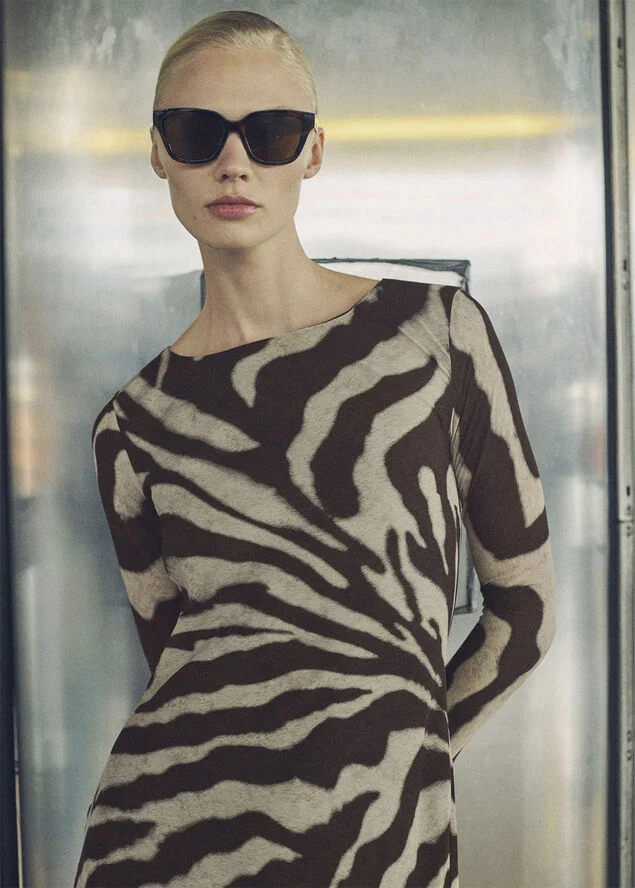 MANGO DRESS. -- ALEGRA Brown