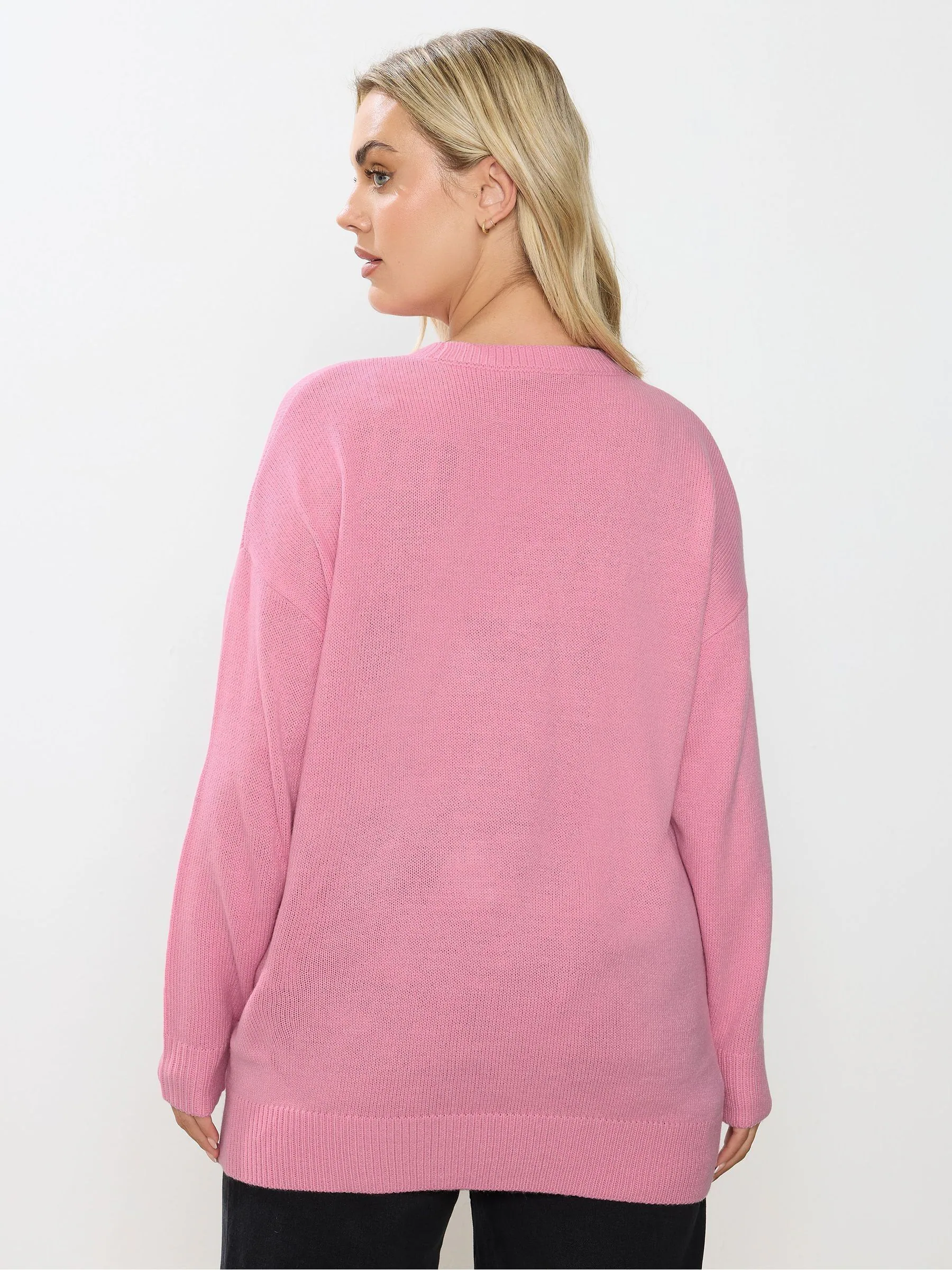 Yours Curve Candy Cane Novelty Jumper
