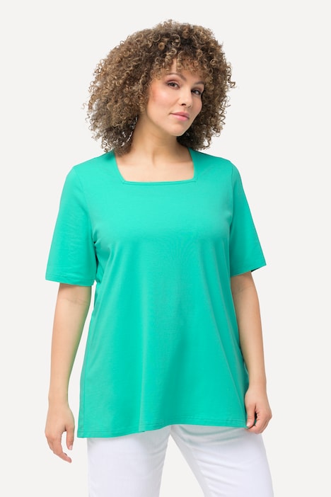 T-Shirt, A-Linie, Carree-Ausschnitt, Halbarm