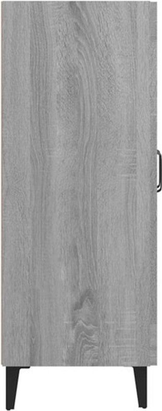 vidaXL - Dressoir - Grijs - Bewerkt Hout - 2 Deuren
