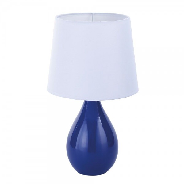 Lampe de bureau aveiro bleu céramique (20 x 35 x 20 cm)