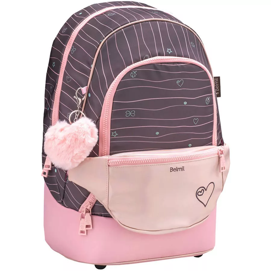 Belmil Schulrucksack 2-IN-1 Schulrucksack & Gürteltasche Mint