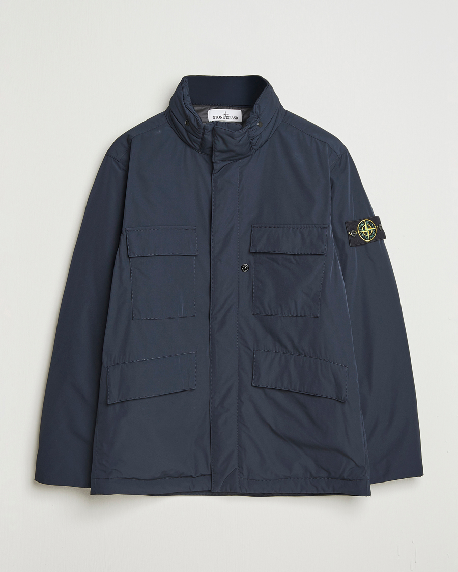 Stone Island Micro Twill Padded Field Jacket Navy
