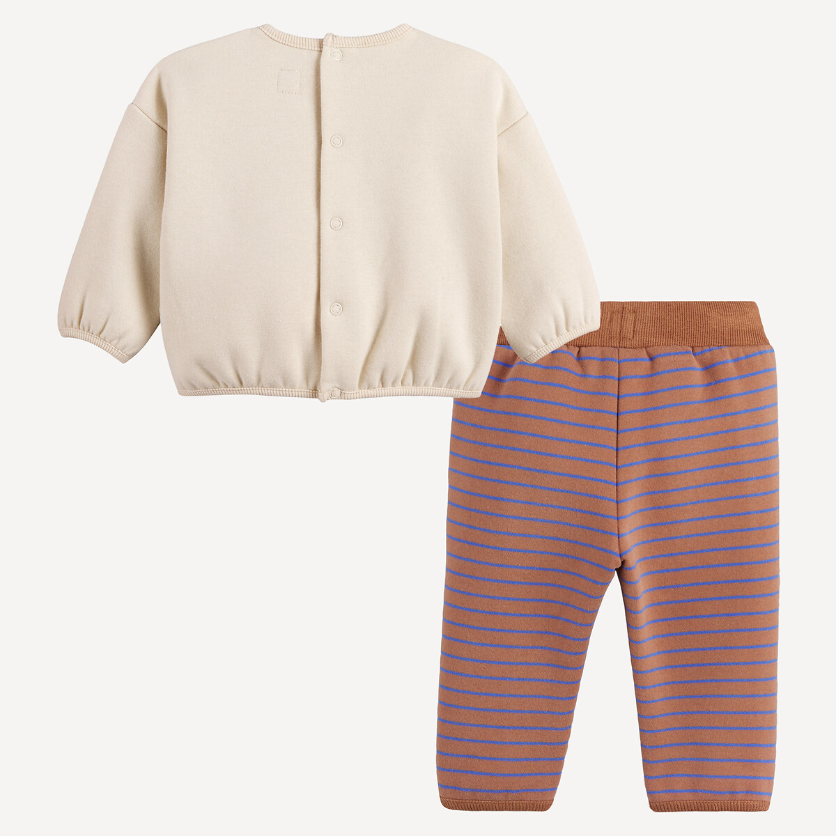 COLEÇÃO LA REDOUTE<br>Moletom e calça de fleece para bebê