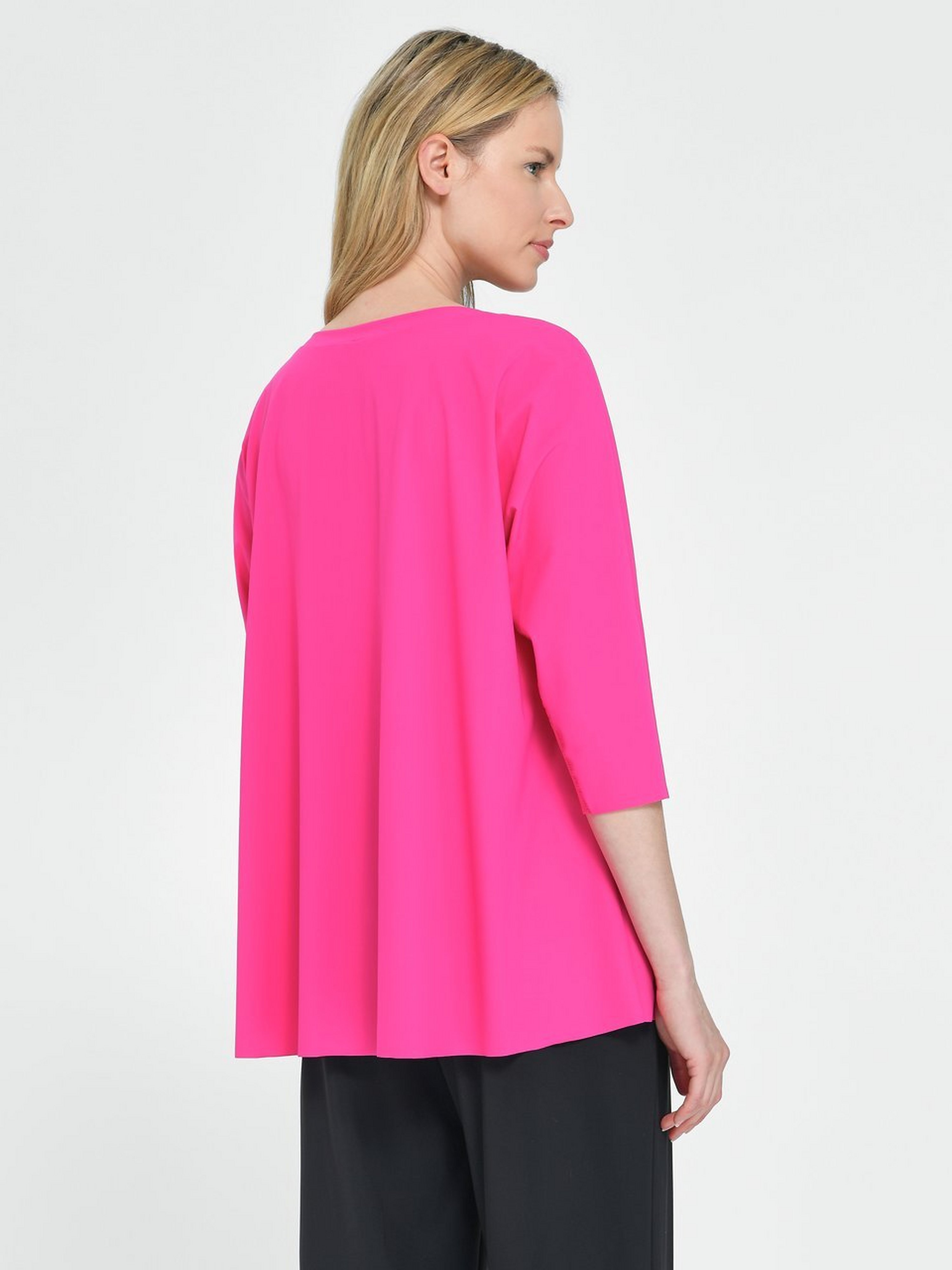 Jersey-Bluse mit 3/4-Arm