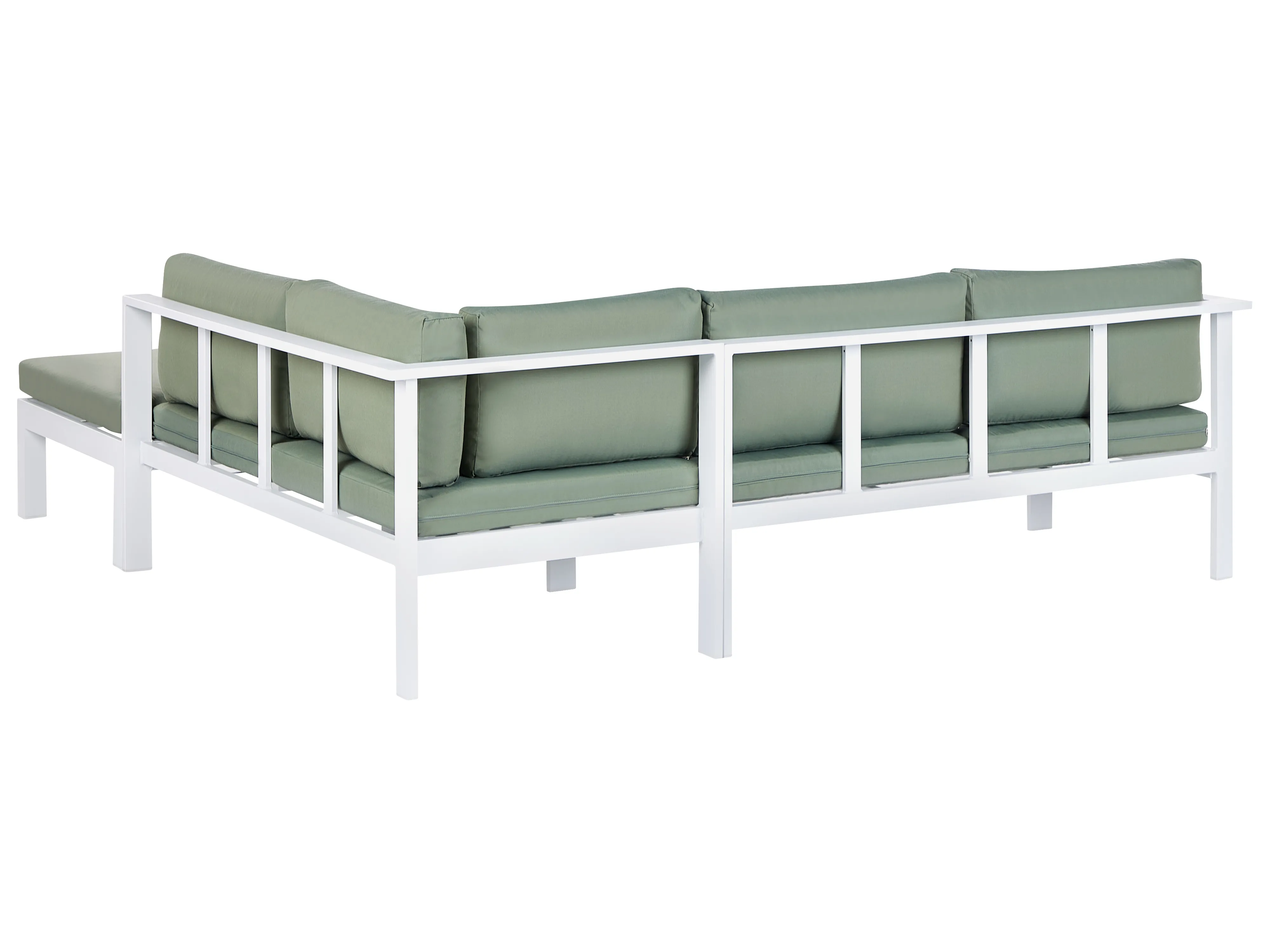 Tuin hoekloungeset met tafel 5-zits MESSINA linkszijdig Metaal Groen
