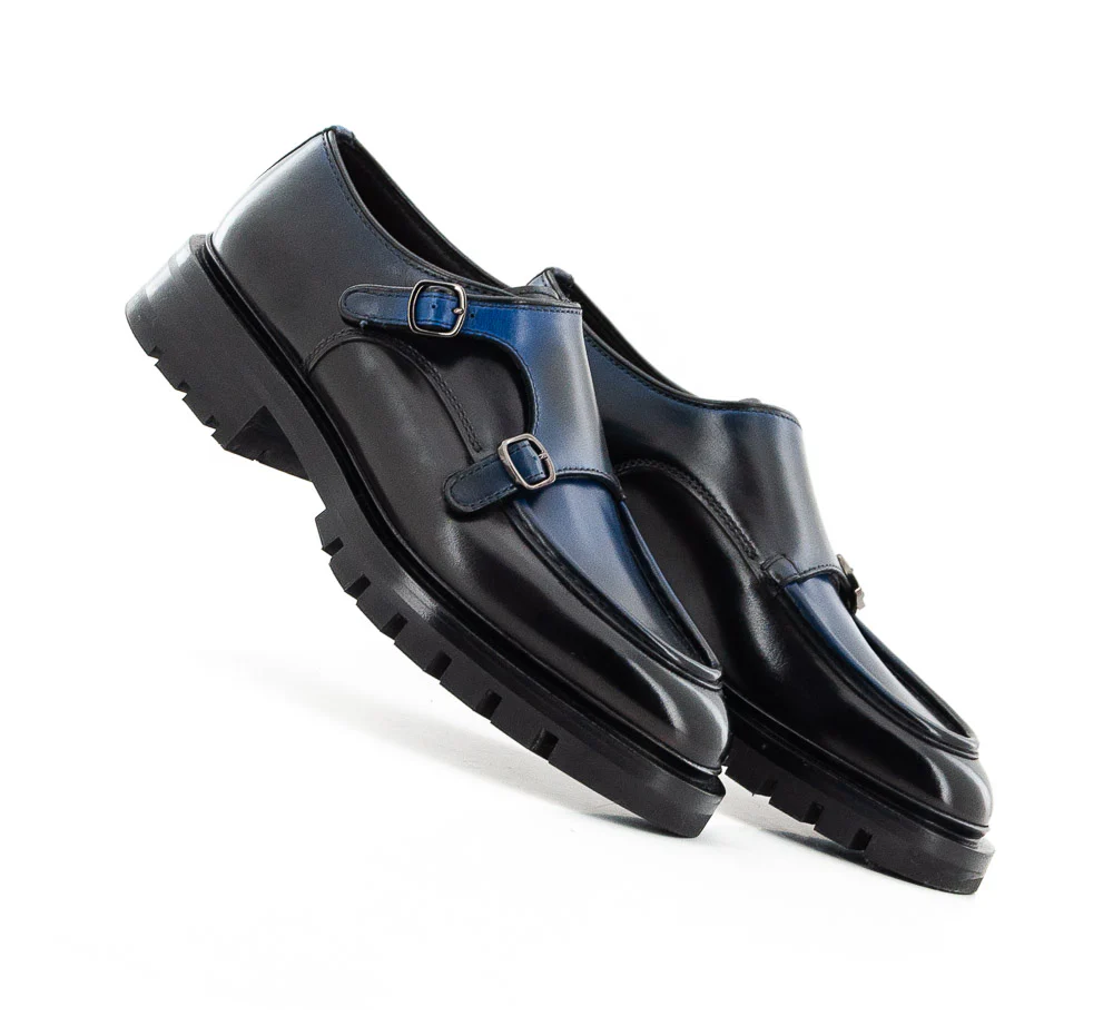 SANTONI - COLIN 17753 BZN BLEU/NOIR