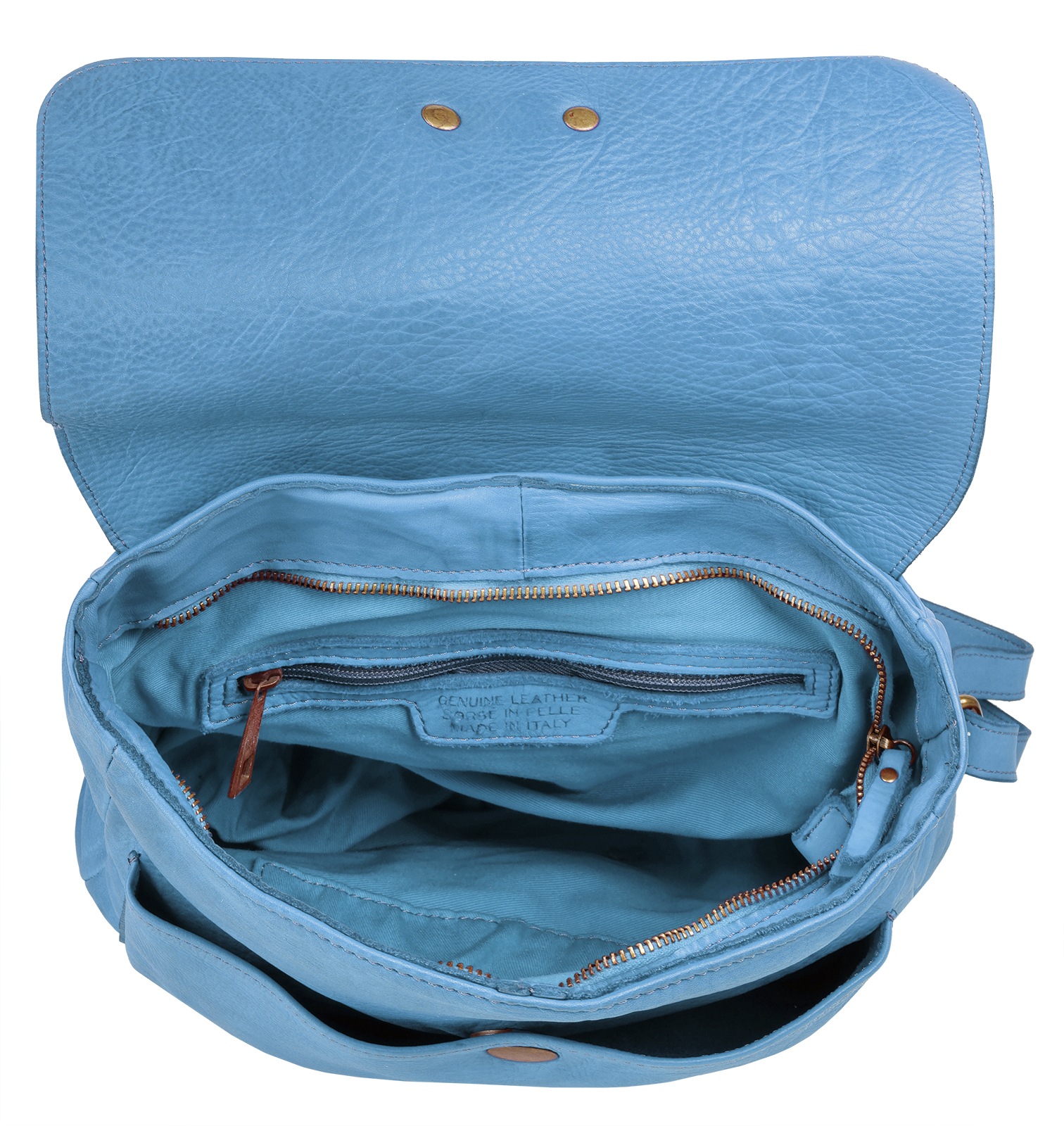 Samantha Look Cityrucksack Echt Leder, Made in Italy