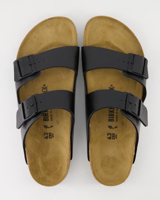 Birkenstock Arizona Bikro-Flor Pantoletten in Schwarz