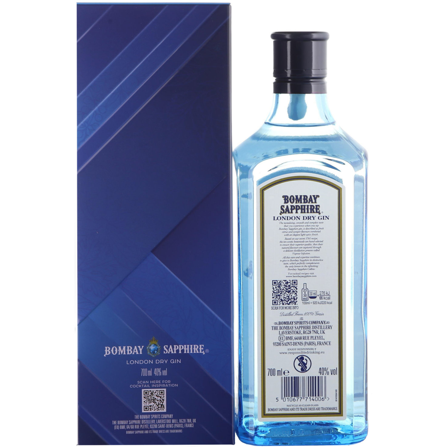 Bombay Sapphire Dry Gin -70cl