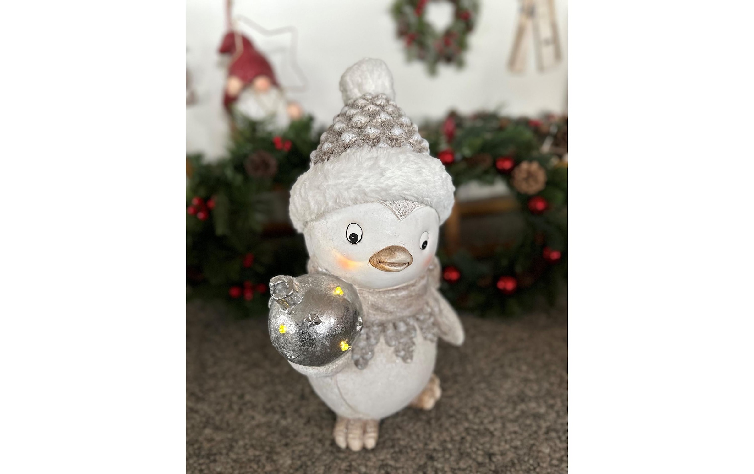 LED Dekofigur »Dameco Pinguin 3 LEDs« Warmweiss