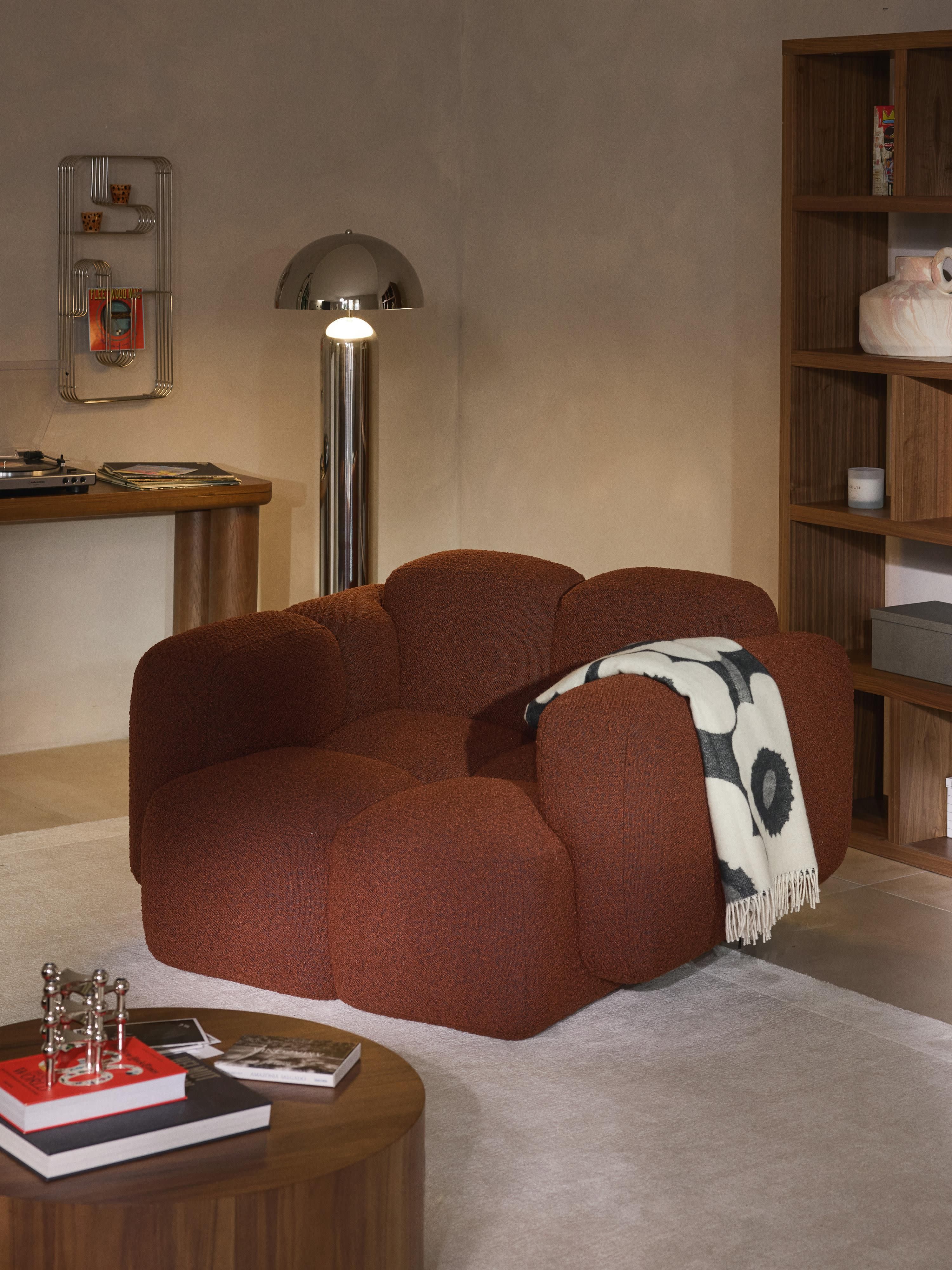 Loungefauteuil Tayla van bouclé
