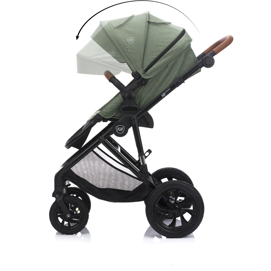 fill Kinderwagenset fill Leopard Air grün melange