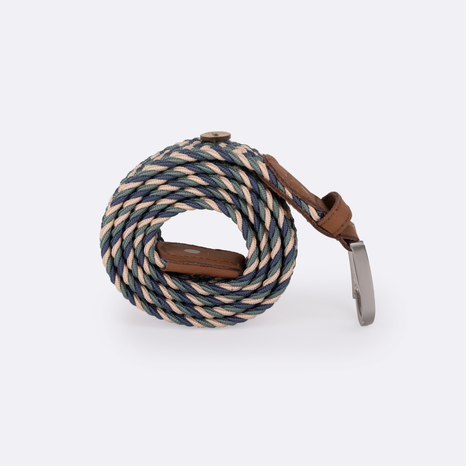 Ceinture kaki & rose pâle polyester recyclé et élasthanne - modèle belt