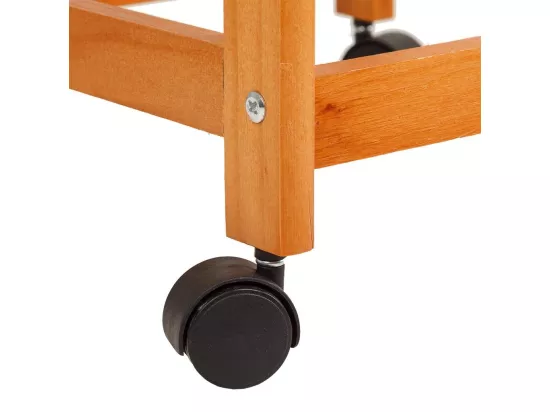 Chariot de cuisine en bois marron 37x37x76h