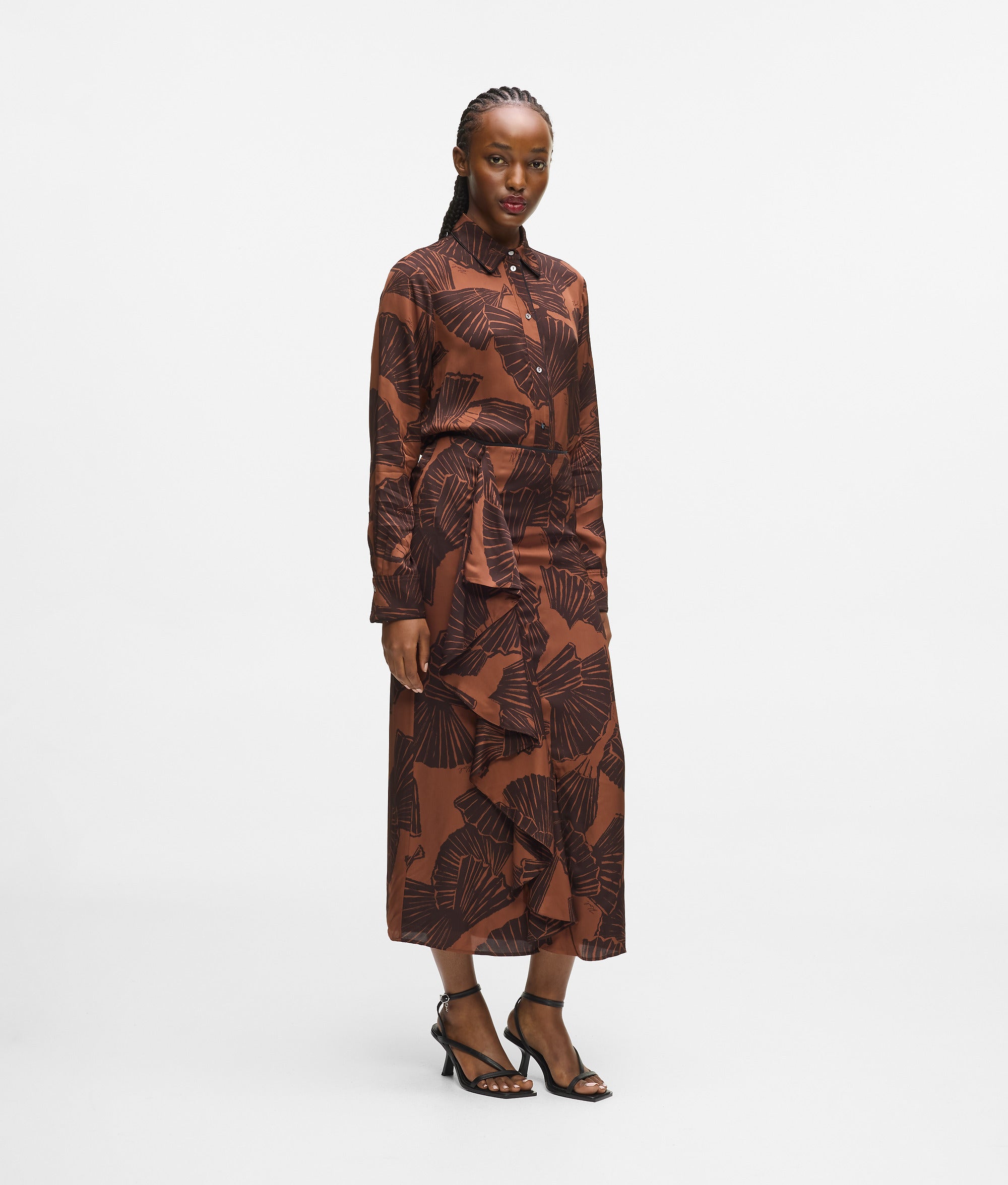 Rok met waaierprint