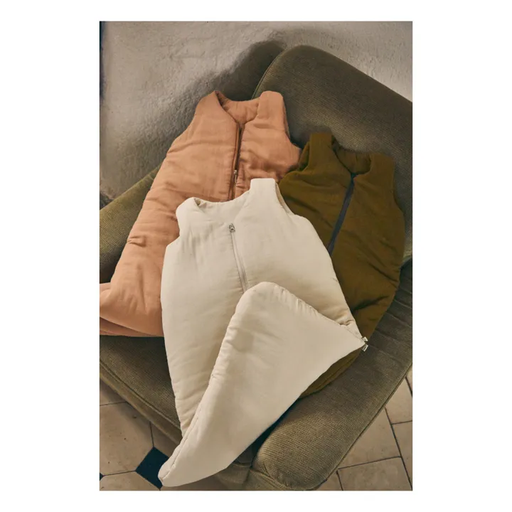 Poudre Organic Gigoteuse en double gaze de coton  | Vert kaki