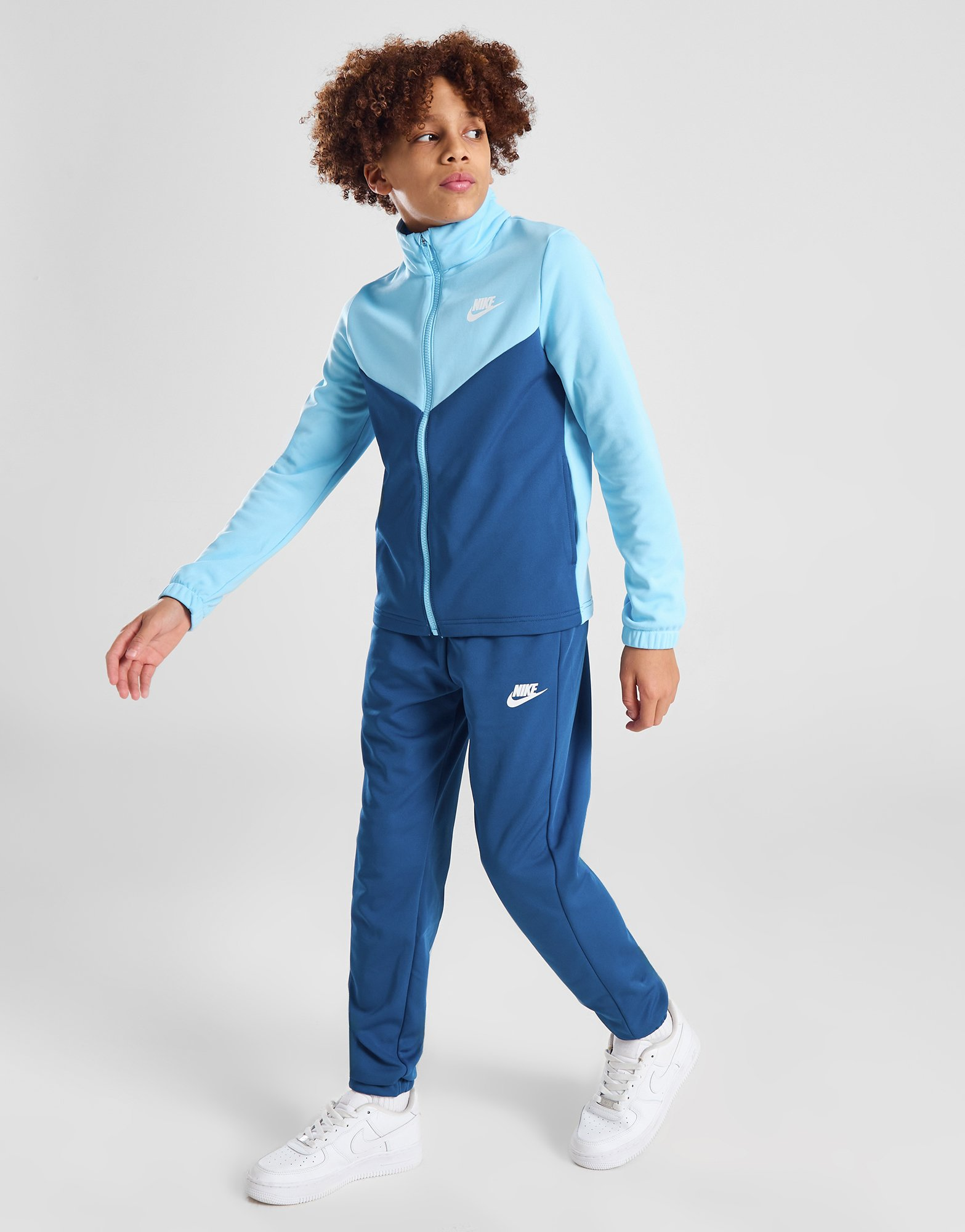 Nike Colour Block Poly Full-Zip Tracksuit Junior