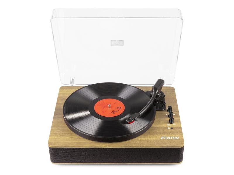 Fenton Plattenspieler mit Bluetooth RP162 Hellbraun Hochwertiger Plattenspieler mit Keramik Tonabnehmer