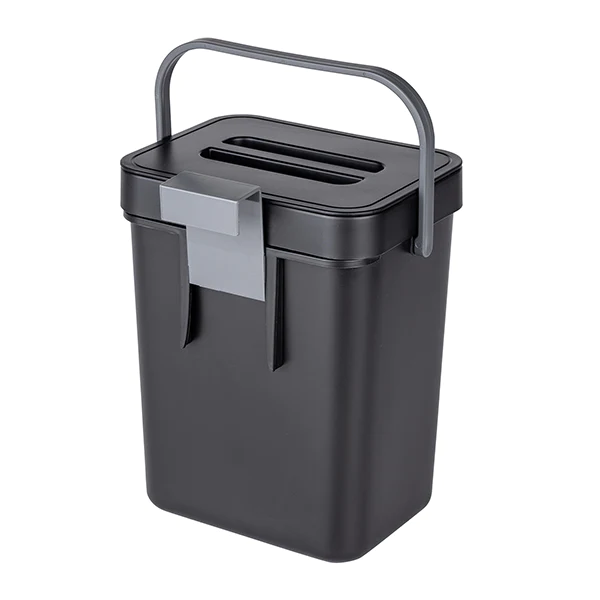 Poubelle de porte portable noir de 5 L Wenko by Maximex