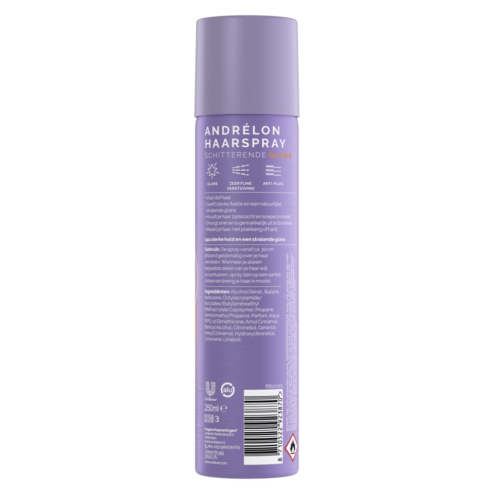 6x Andrelon Haarspray Schitterende Glans250 ml