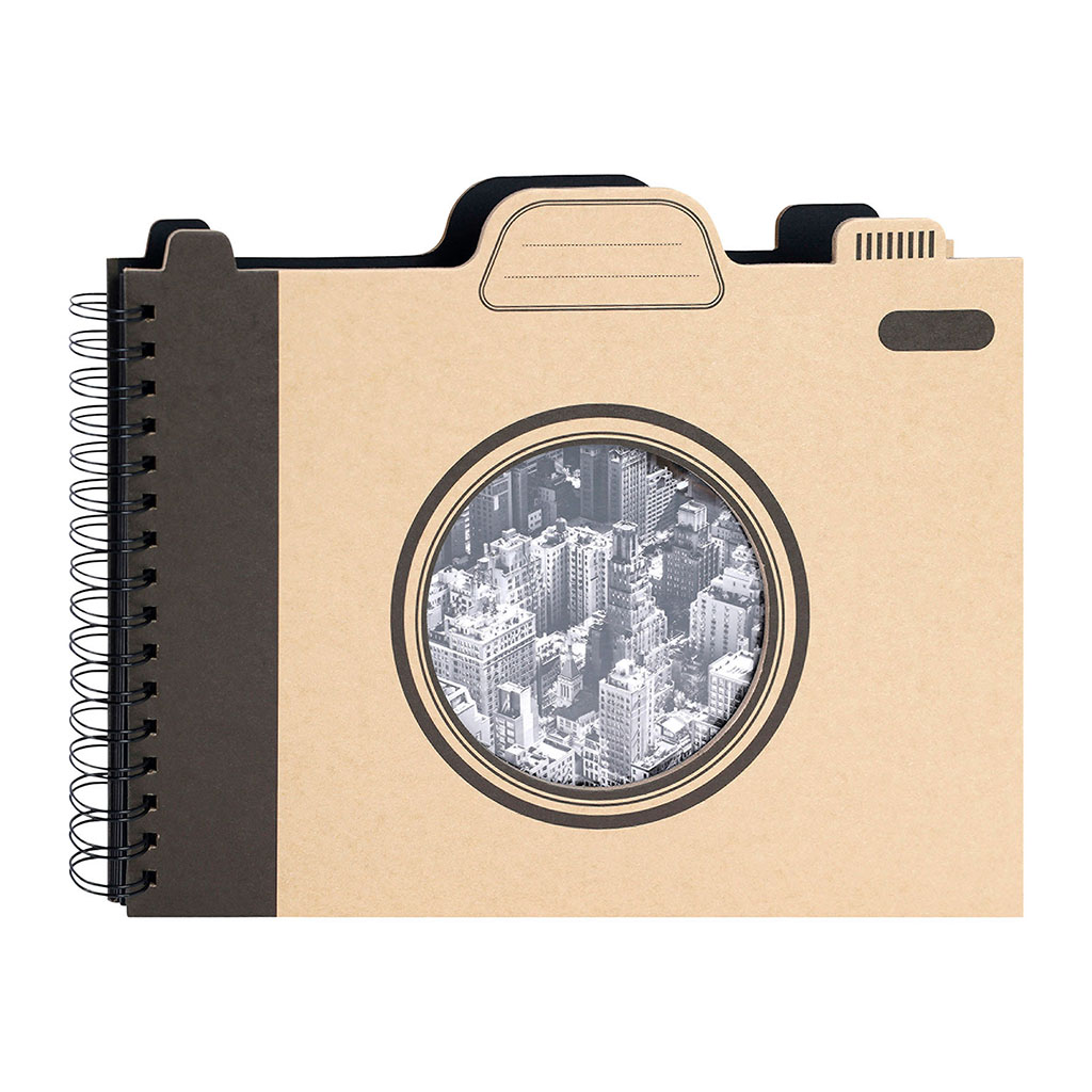 Album photo appareil photo spirale 180 vues 24x34.5cm
