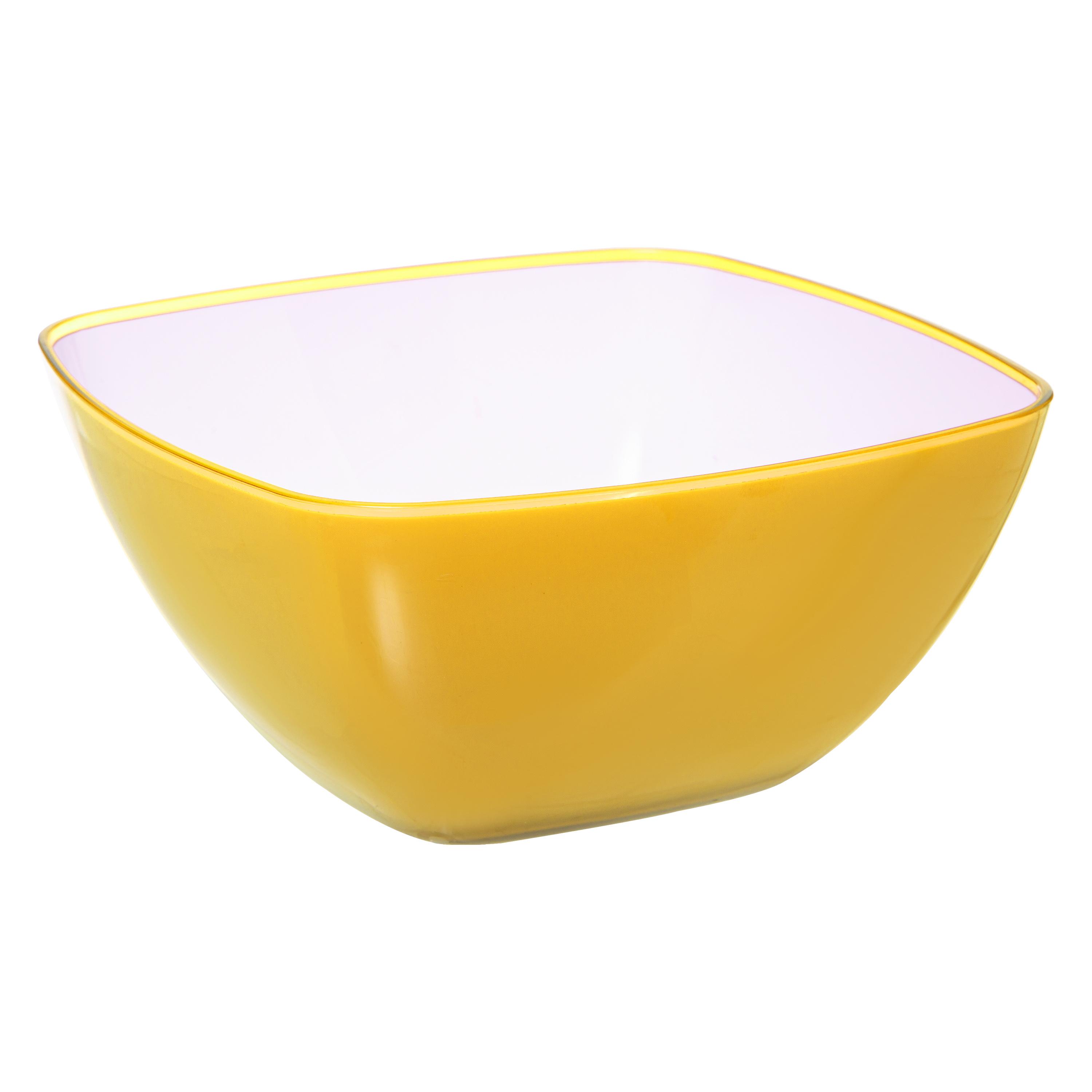 SALADIER SQUARE JAUNE 25CM