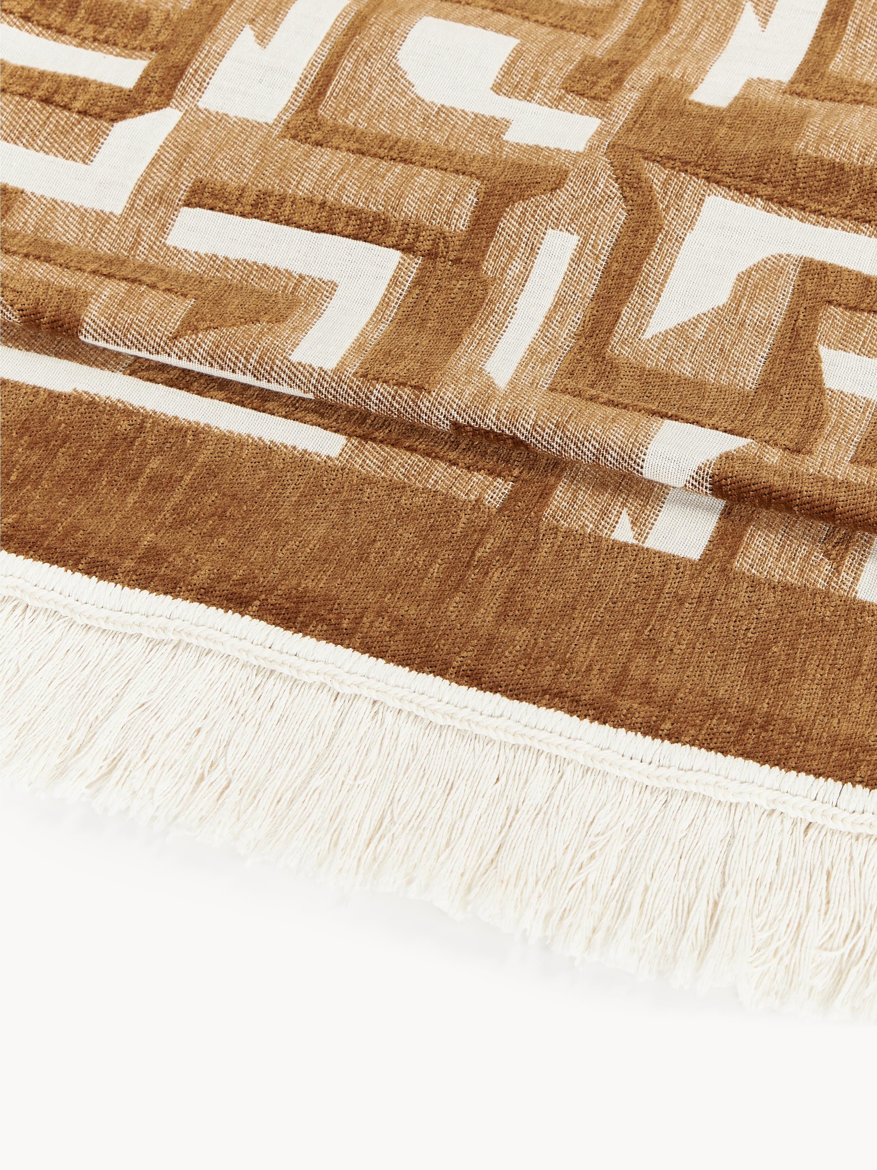 Jacquard bedsprei Fran met franjes