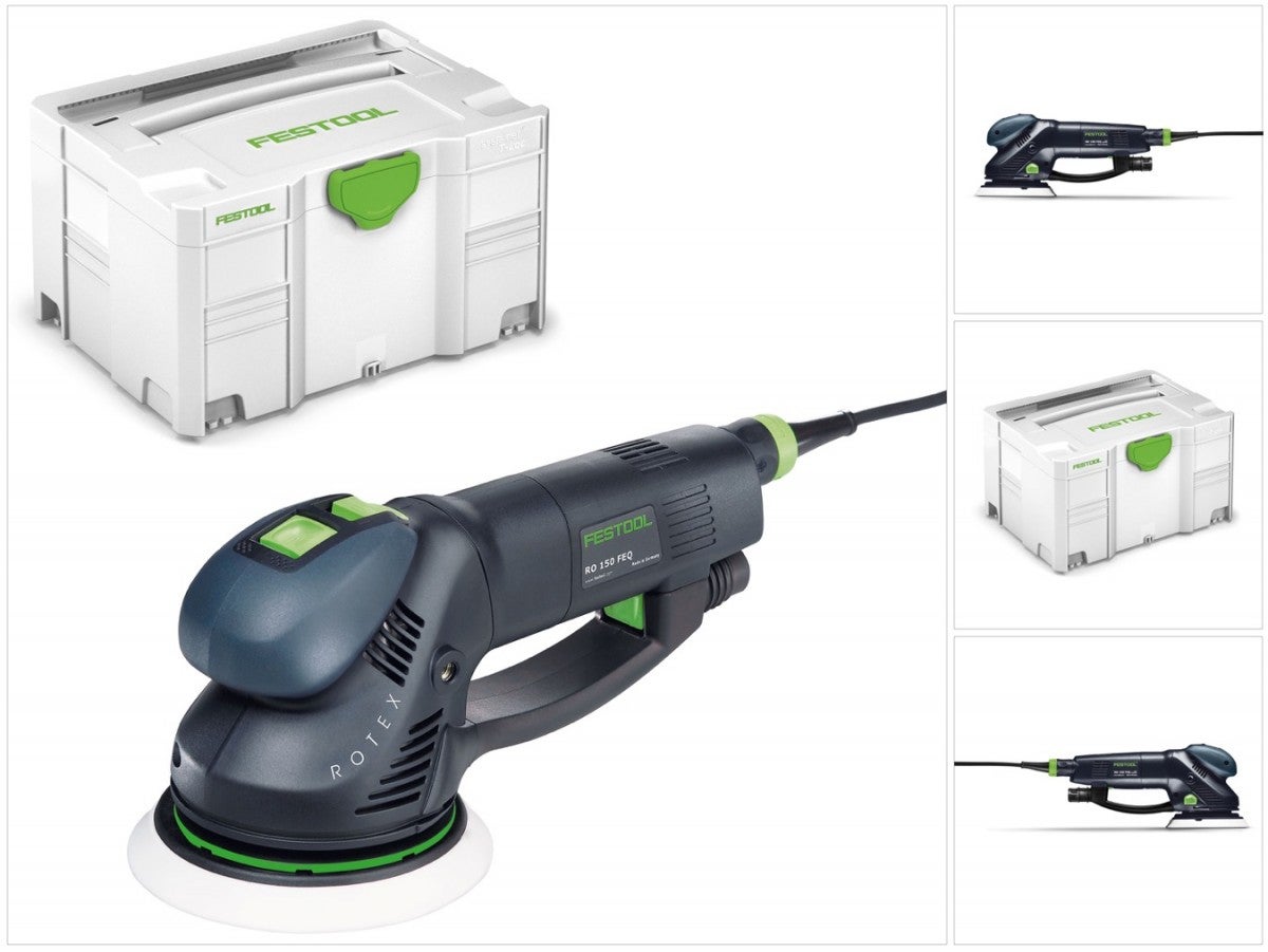 Festool RO 150 FEQ-Plus ROTEX excentrische schuurmachine 720W 5mm slag (575069) in systainer + schuurpad