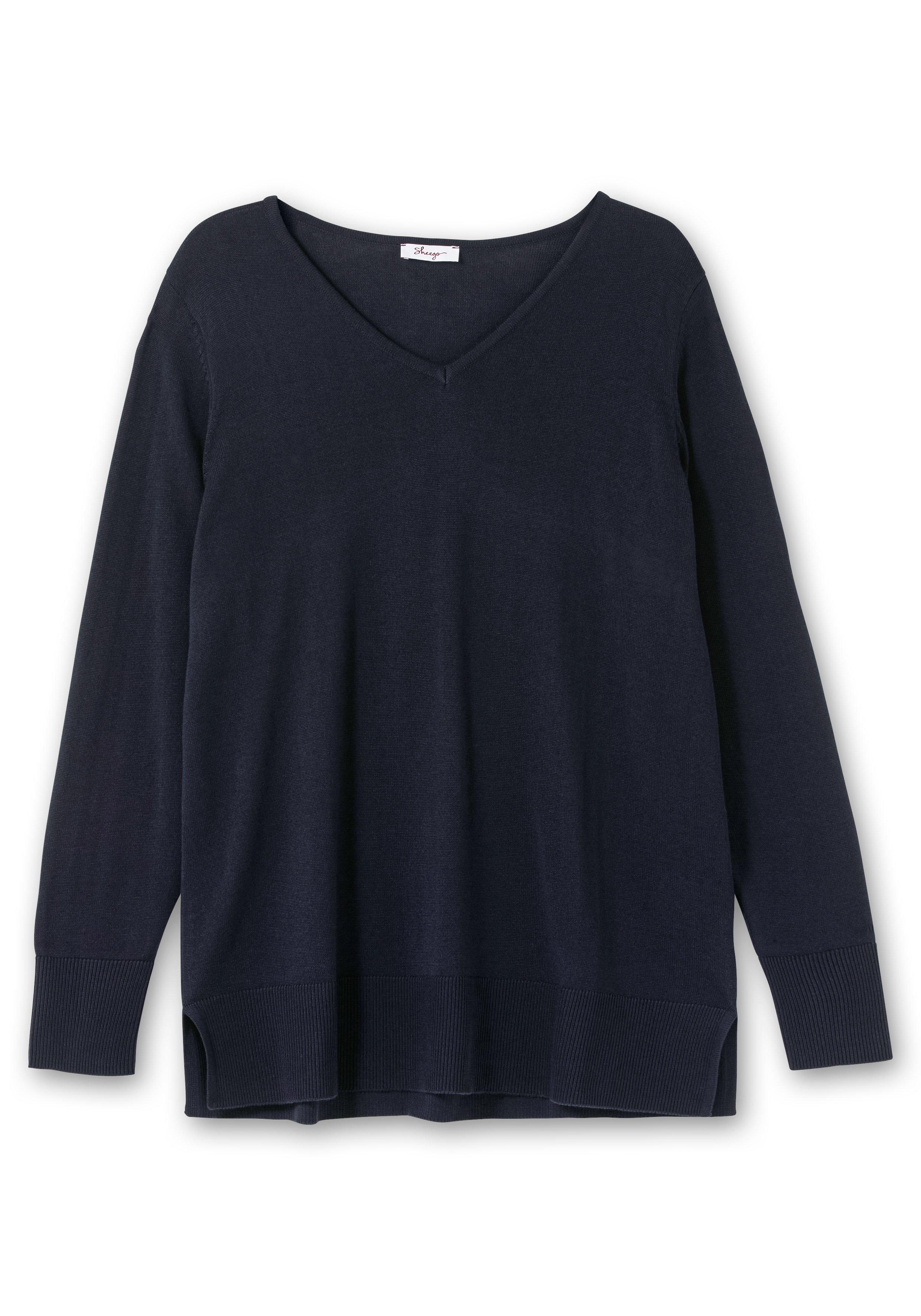 Pullover aus leichtem Strick, mit V-Ausschnitt