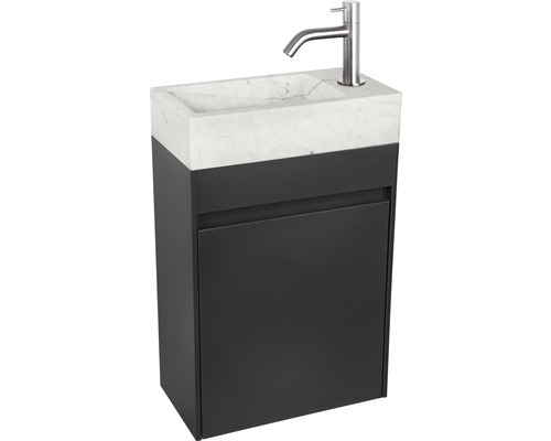 Wastafelmeubel Verschil HURA L BxHxD 39,5 x 52 cm x 21,5 cm Frontkleur antraciet