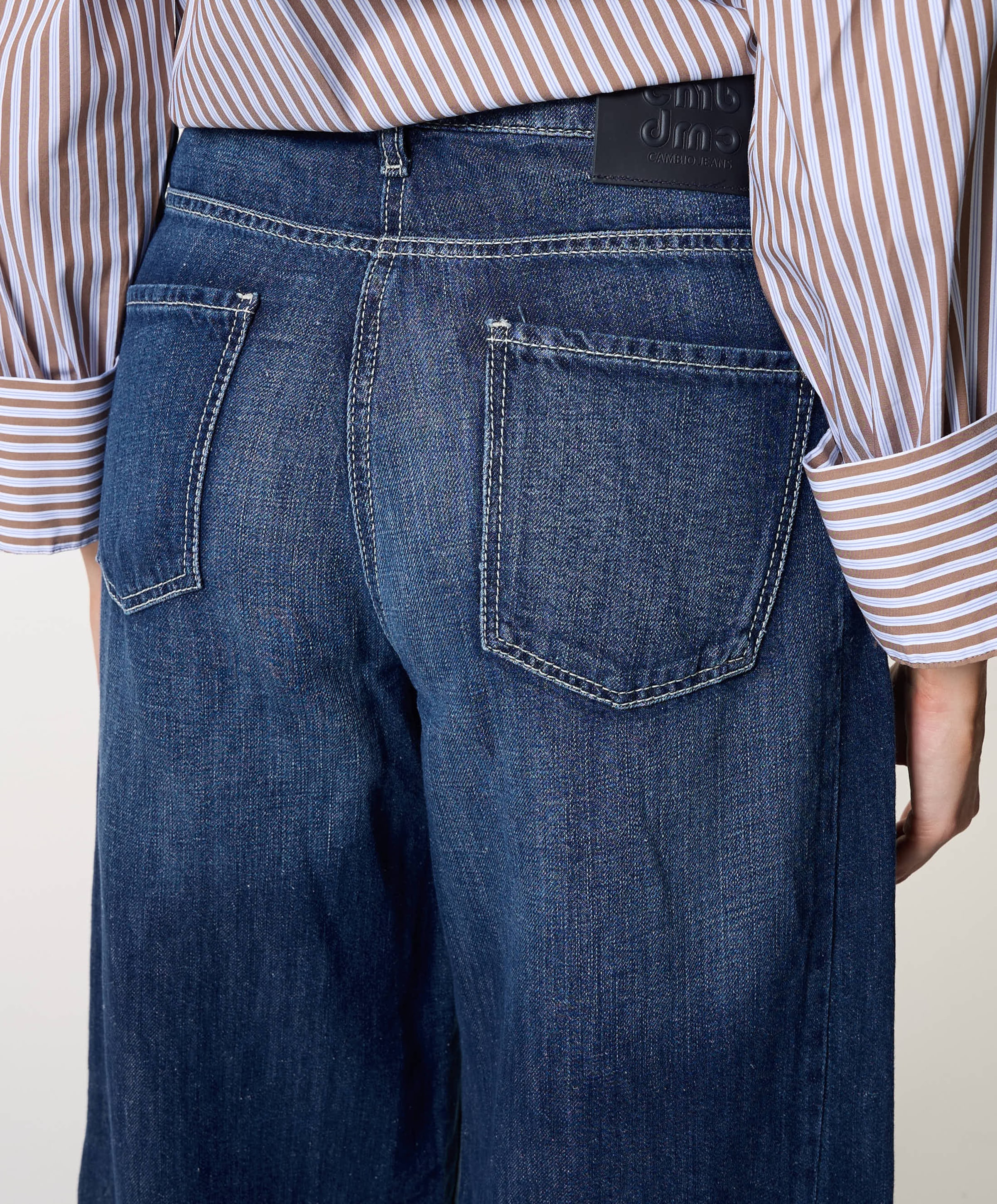 Cambio Palazzo patch dames jeans blauw