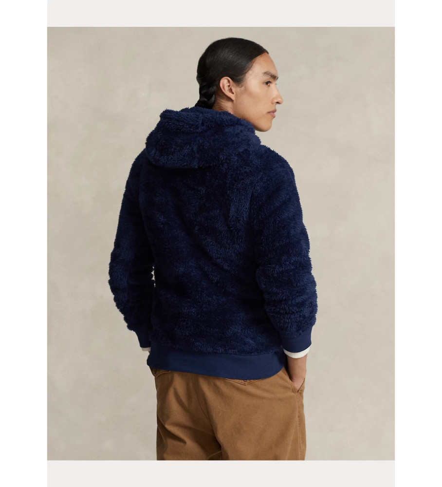 Moletom Ralph Lauren azul marinho com capuz