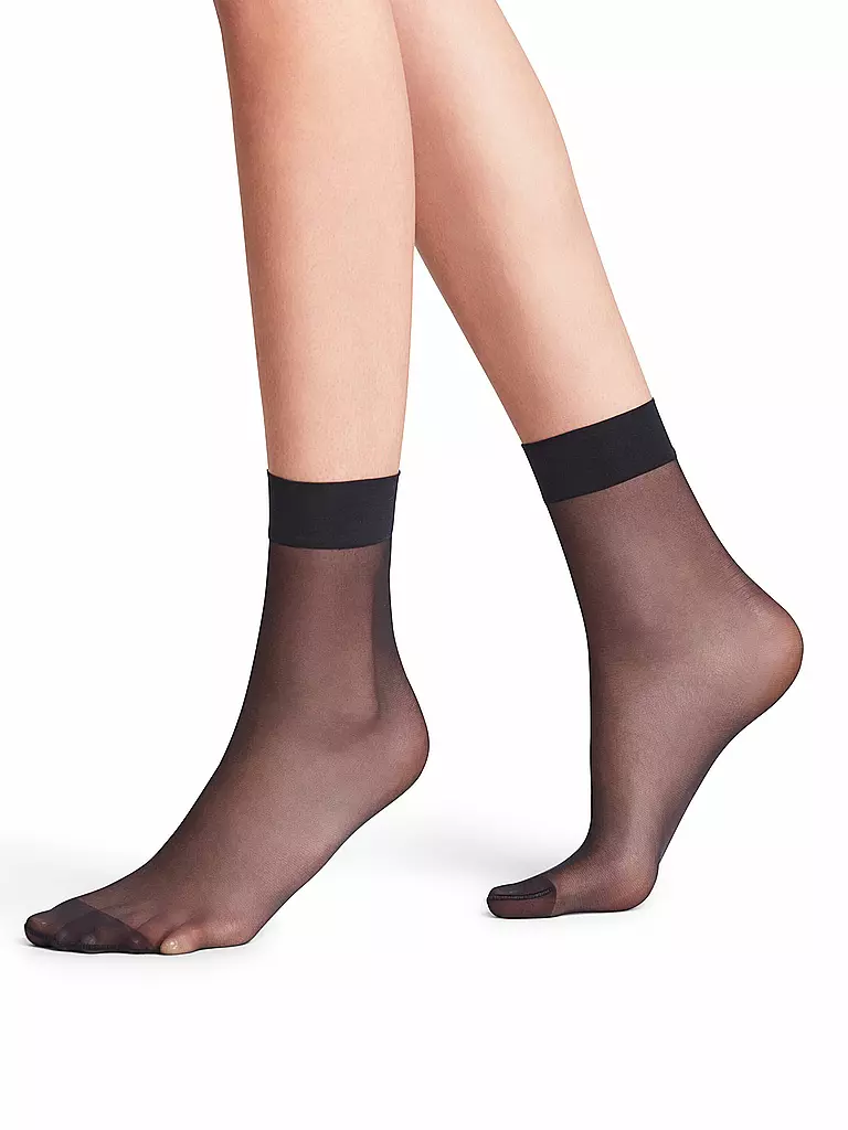 FALKE Söckchen SEIDENGLATT 15 DEN marine blau