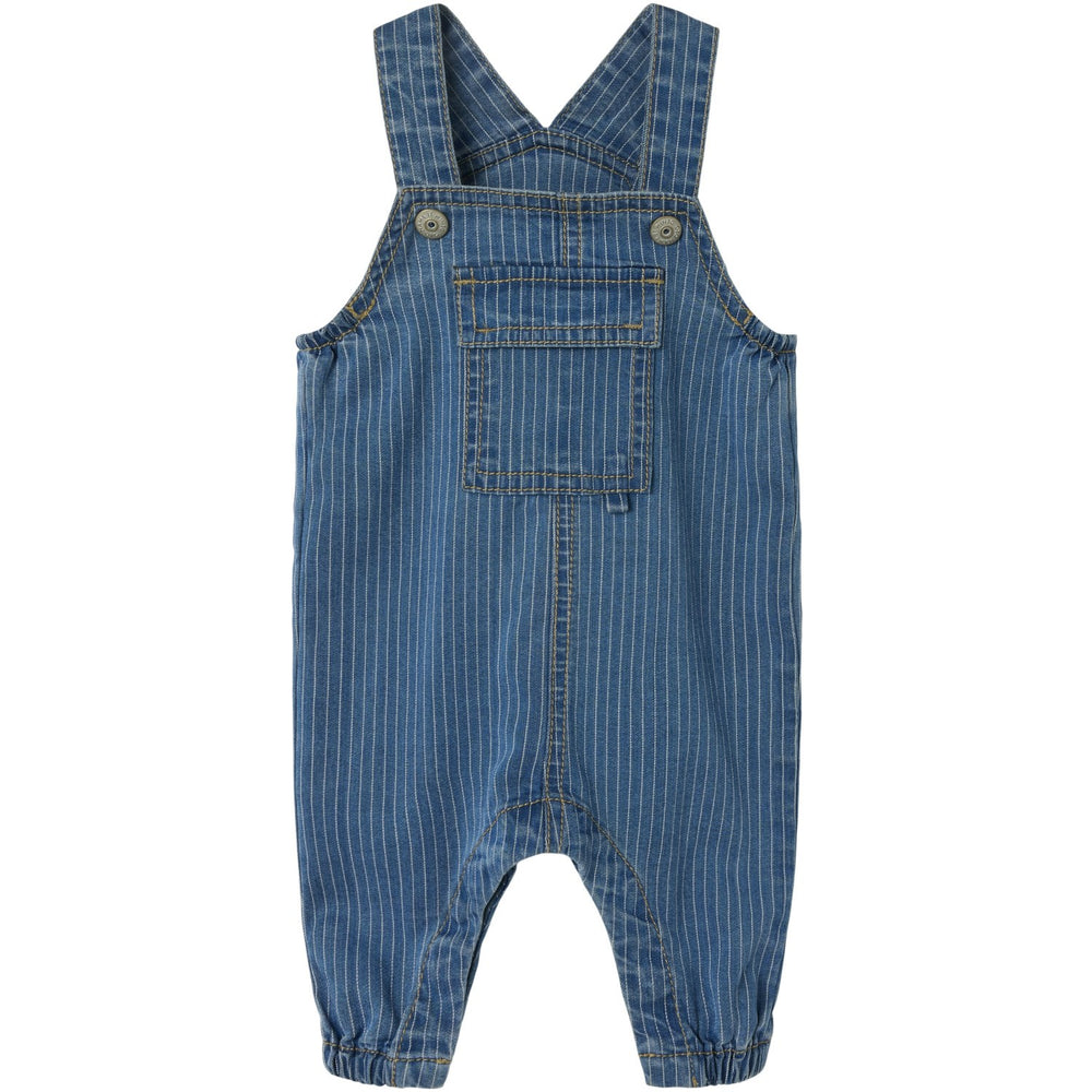 Køb Name It Medium Blue Denim Devin Stripe Denim Overall
