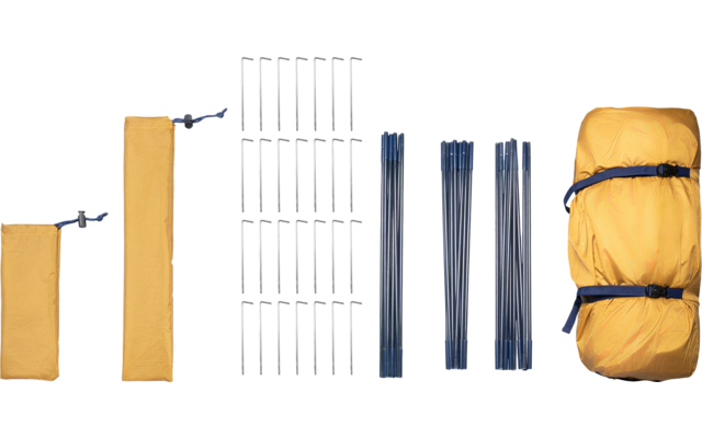 Tambu Setu 4 Kuppelzelt für 4 Personen aus recyceltem Polyester mit Stehhöhe 3.000 mm Wassersäule