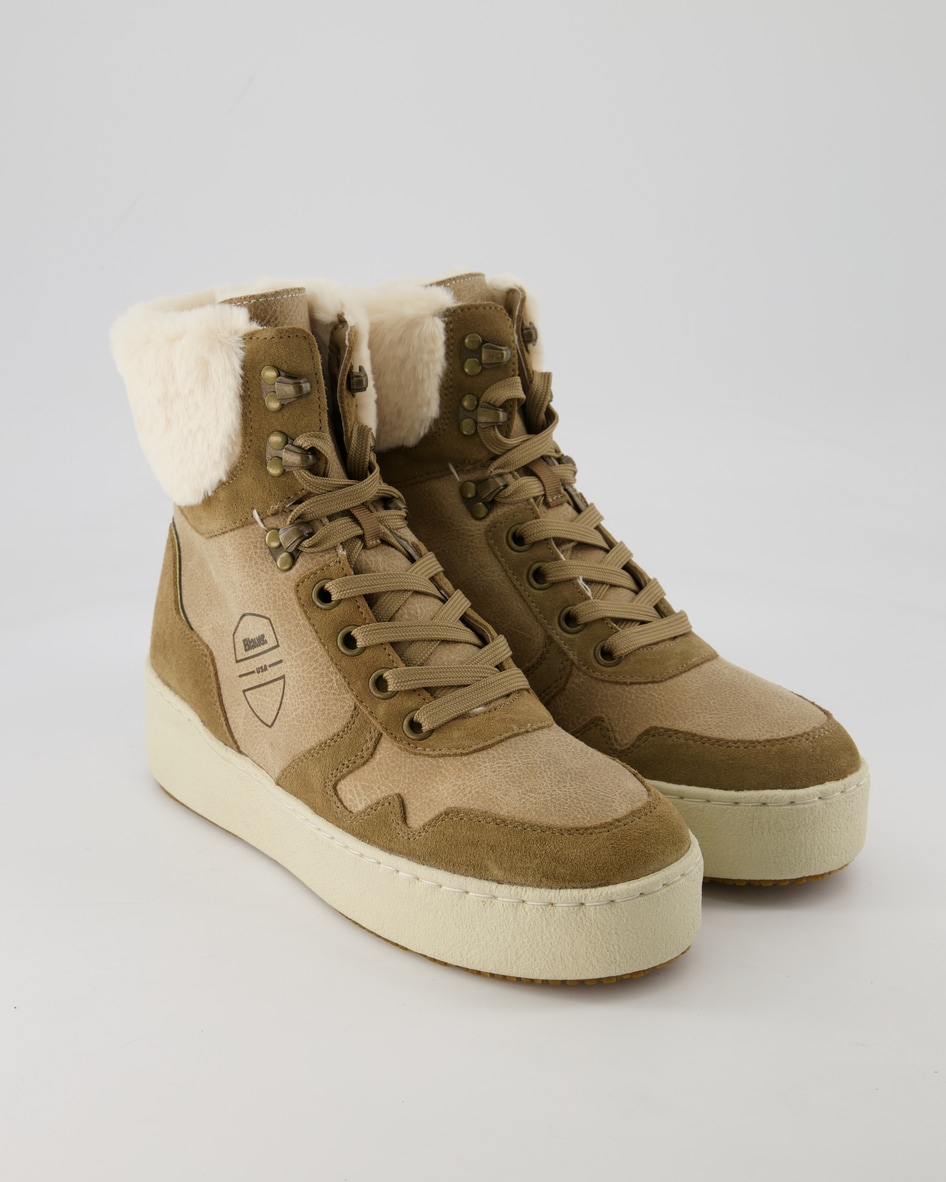 Blauer Madeline Winterstiefel in Beige
