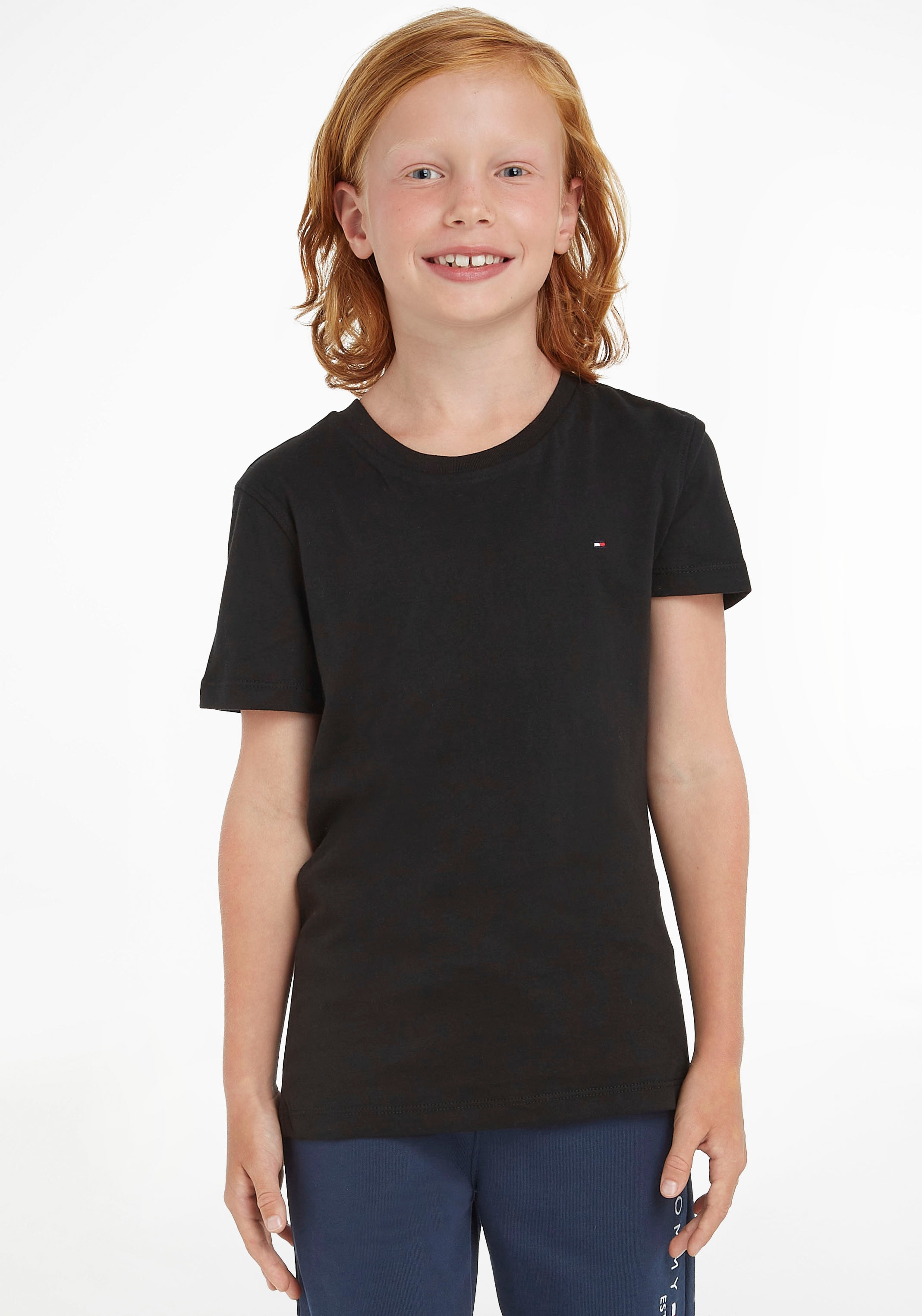 Tommy Hilfiger T-Shirt »BOYS BASIC CN KNIT«, Kinder Kids Junior MiniMe,für Jungen