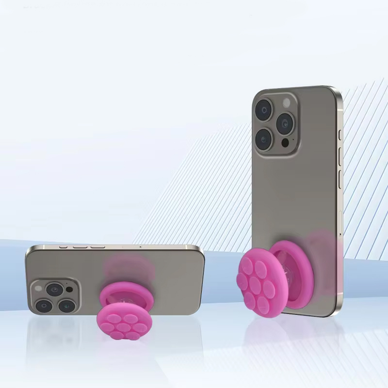 Finger Griff Halterung Saugnapf für Smartphones - Rosa