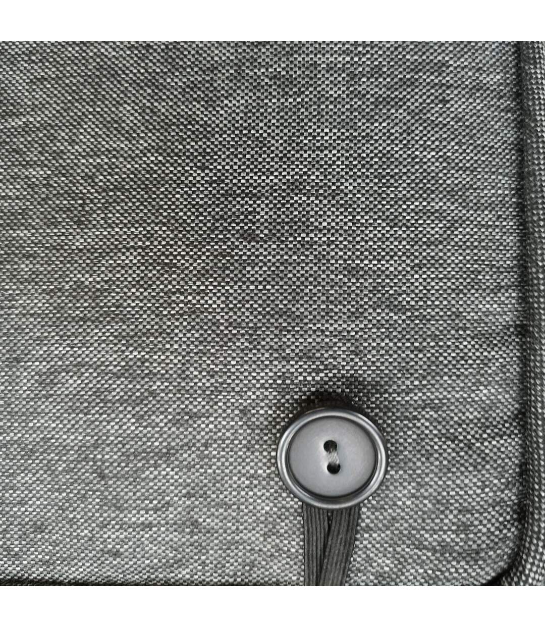 Pouf de jardin en résine tressée Moorea - L. 105 x H. 30 cm - Gris ombre
