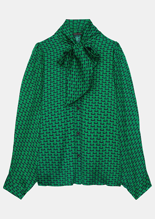 Chemise Candyvert émeraude imprimée monogramme