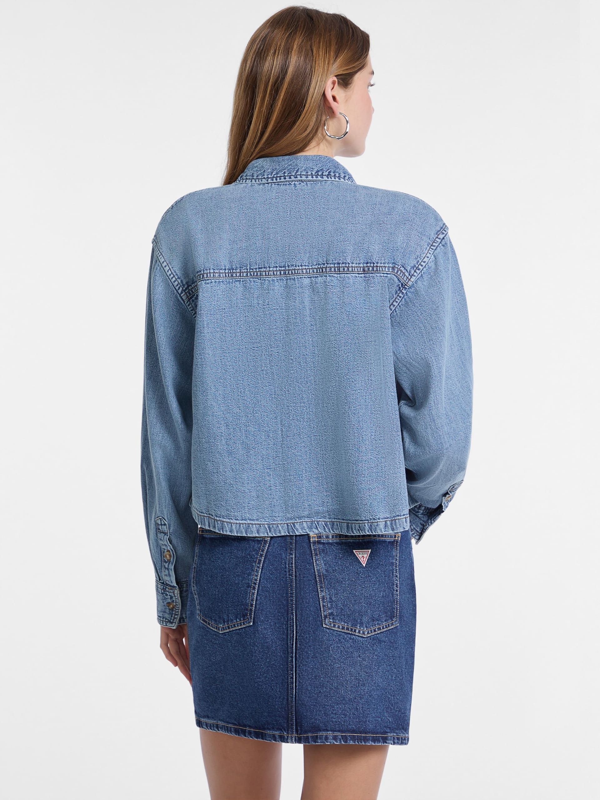Camisa jeans cropped